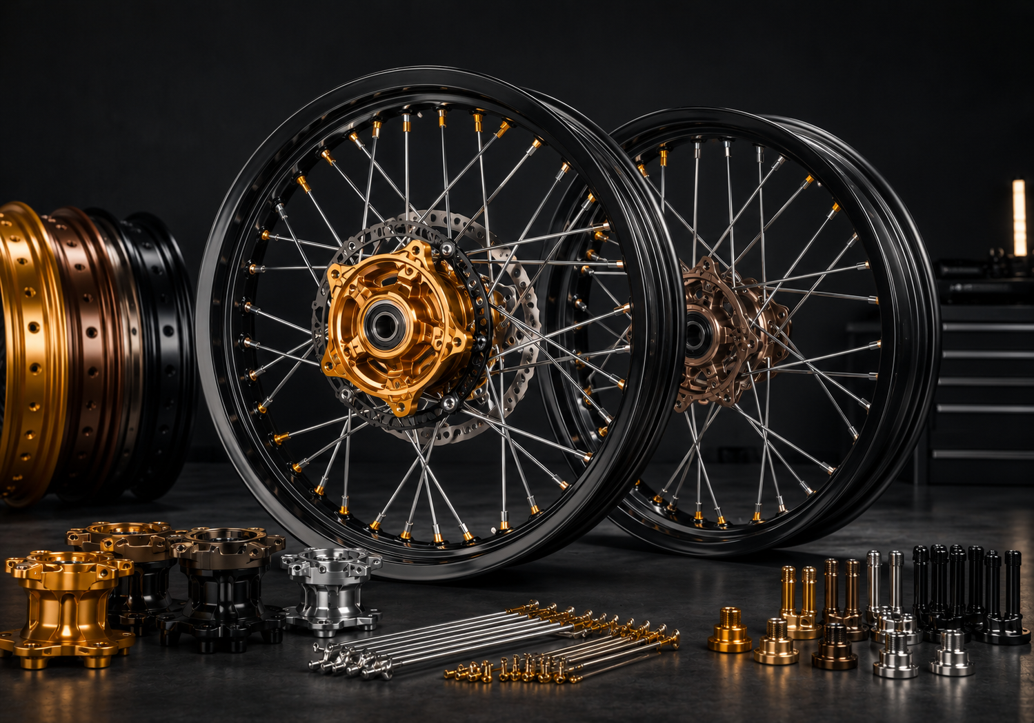 Private label OEM wheel set with custom anodizing